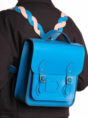 Backpacks Cambridge Satchel The Small Portrait Backpack - Shiz Blue With Bi-Colour Twisted Strap Women - Image 2