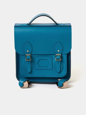 Backpacks Cambridge Satchel The Small Portrait Backpack - Shiz Blue With Bi-Colour Twisted Strap Women