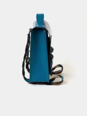 Backpacks Cambridge Satchel The Small Portrait Backpack - Shiz Blue With Bi-Colour Twisted Strap Women - Image 4