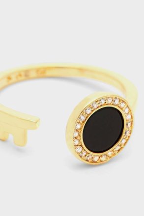 Black/Gold Women Rings Keys Ring Purificacion Garci - Image 2