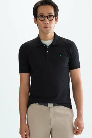Black Polo Shirts Piqué Slim Fit Polo Shirt Men Purificacion Garci