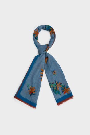 Blue Florigami Wool Scarf Scarves Women Purificacion Garci - Image 2