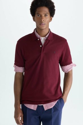 Burgundy Purificacion Garci Piqué Polo Shirt Men Polo Shirts