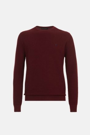 Burgundy Textured Pima Cotton Sweater Purificacion Garci Men Sweatshirts - Image 5