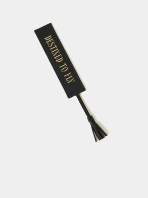 Cambridge Satchel Crossbody Women The Bookmark - Black With Gold Foiling