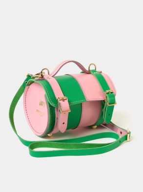 Cambridge Satchel Crossbody Women The Micro Bowls Bag - Wicked Green And Popular Pink - Image 3