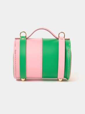 Cambridge Satchel Crossbody Women The Micro Bowls Bag - Wicked Green And Popular Pink - Image 4