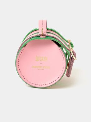 Cambridge Satchel Crossbody Women The Micro Bowls Bag - Wicked Green And Popular Pink - Image 5
