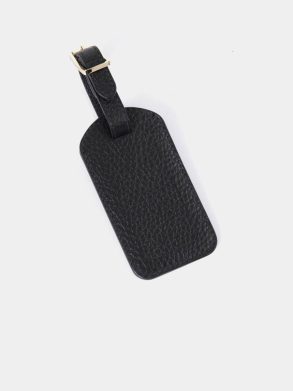 Cambridge Satchel Small Goods Women The Luggage Tag - Black Calf Grain