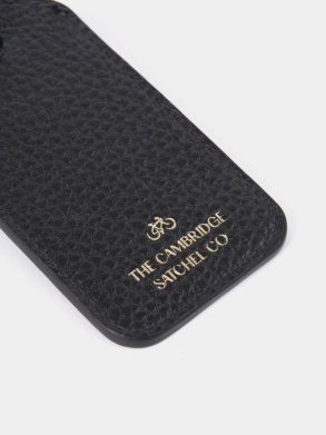 Cambridge Satchel Small Goods Women The Luggage Tag - Black Calf Grain - Image 4