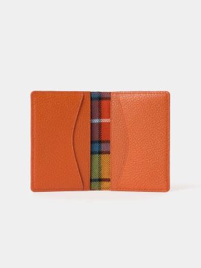 Cambridge Satchel The Double Credit Card Holder - Ochre With Tartan Madras Grain Women Crossbody - Image 2