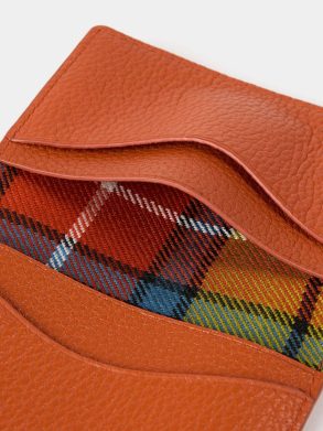 Cambridge Satchel The Double Credit Card Holder - Ochre With Tartan Madras Grain Women Crossbody - Image 4