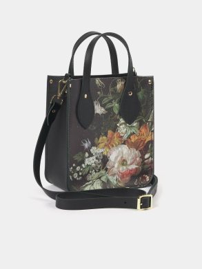 Cambridge Satchel The Mini Tote - Black Saffiano With Flowers In A Vase Women Tote Bags - Image 3
