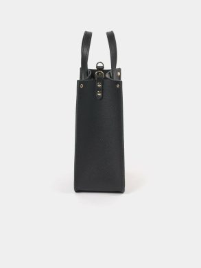 Cambridge Satchel The Mini Tote - Black Saffiano With Flowers In A Vase Women Tote Bags - Image 5