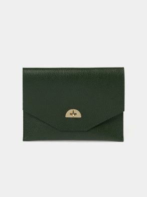 Cambridge Satchel The Twist Lock Pouch - Racing Green Celtic Grain Crossbody Women