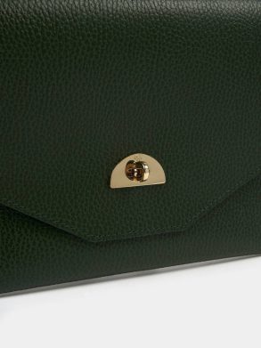 Cambridge Satchel The Twist Lock Pouch - Racing Green Celtic Grain Crossbody Women - Image 4