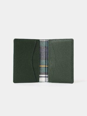 Cambridge Satchel Women Crossbody The Double Credit Card Holder - Ivy With Tartan Madras Grain - Image 2