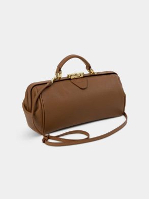 Cambridge Satchel Women Handbags The Doctor's Bag -Havana Brown Calf Grain - Image 2