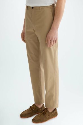 Camel Cotton Twill Regular Fit Chino Trousers Purificacion Garci Trousers Men