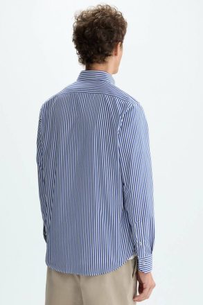 Candy Stripe Poplin Shirt Blue/White Men Purificacion Garci Shirts - Image 3