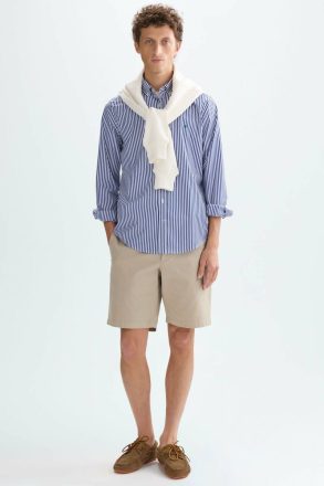Candy Stripe Poplin Shirt Blue/White Men Purificacion Garci Shirts - Image 5