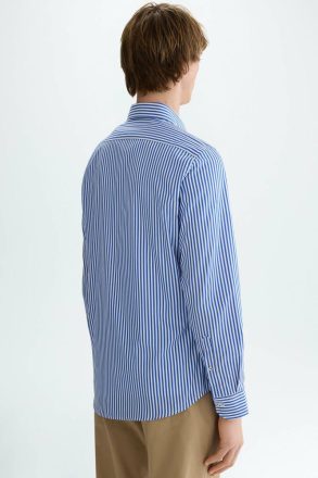 Candy Stripe Poplin Shirt Blue/White Purificacion Garci Shirts Men - Image 3
