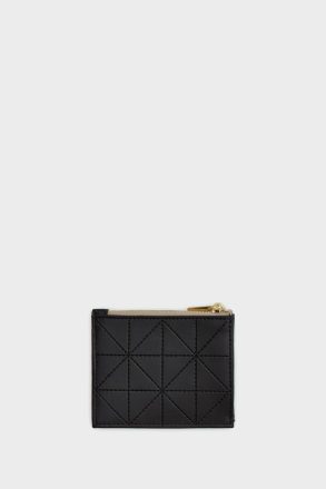 Card Holders And Coin Purses Origami Zipped Card Holder Purificacion Garci Women Black - Image 3