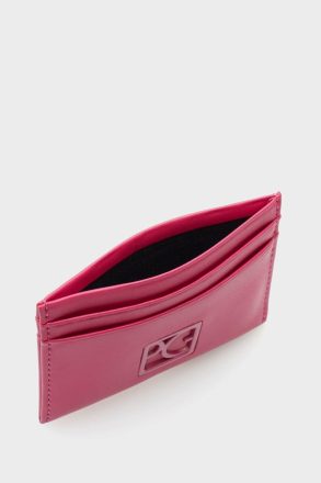 Card Holders And Coin Purses Purificacion Garci Fuchsia Pg Cube Leather Card Holder Women - Image 2