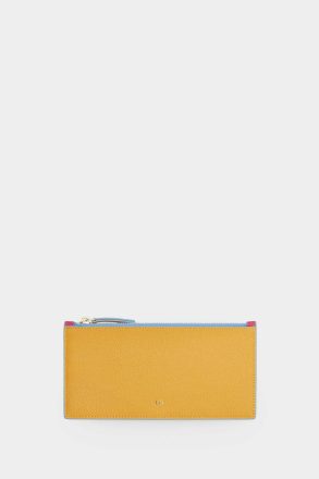 Card Holders And Coin Purses Yellow/Fuchsia Women Tandem Zipped Card Holder Purificacion Garci