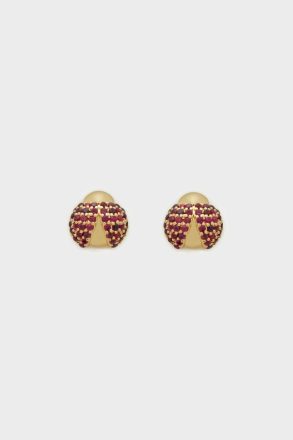 Catarina Earrings Earrings Gold/Red Purificacion Garci Women
