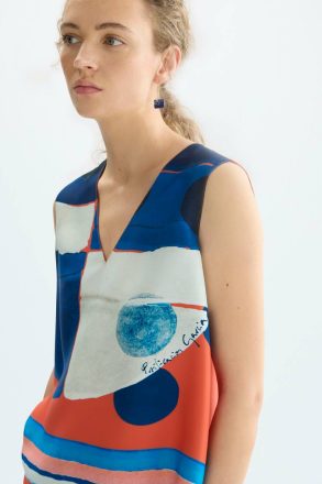 Catarinas Print Crepé A-Line Top Multicolor Shirts Purificacion Garci Women - Image 2