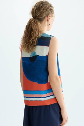 Catarinas Print Crepé A-Line Top Multicolor Shirts Purificacion Garci Women - Image 3