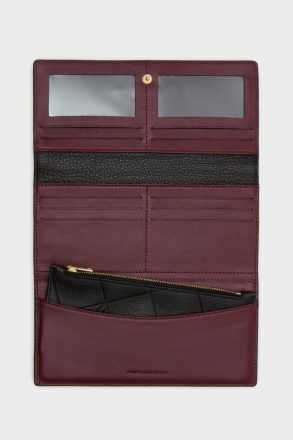 Combinación Única American Wallet With Detachable Coin Purse Black Large Wallets Purificacion Garci Women - Image 2