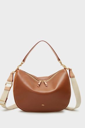 Combinación Única Half Moon Shoulder Bag Women Tan Purificacion Garci Shoulder Bags