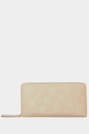 Combinación Única Zipped American Wallet Large Wallets Women Purificacion Garci Ecru