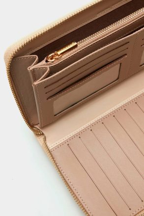 Combinación Única Zipped American Wallet Large Wallets Women Purificacion Garci Ecru - Image 3