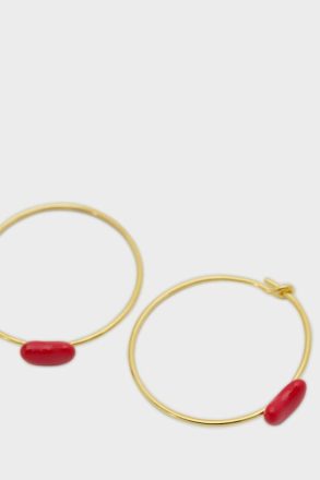 Confetti Hoop Earring Women Earrings Purificacion Garci Red - Image 2