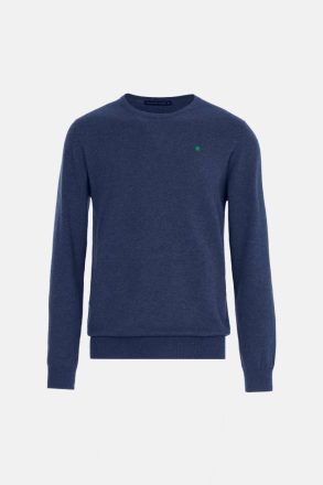 Cotton Crew-Neck Sweater Purificacion Garci Knitwear Men Navy - Image 5