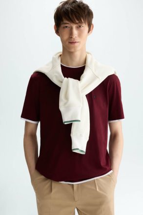 Cotton Double T-Shirt Purificacion Garci T-Shirts Burgundy Men