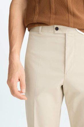 Cotton Twill Classic Fit Suit Trousers Men Trousers Stone Purificacion Garci - Image 2