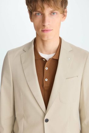 Cotton Twill Relaxed Fit Suit Jacket Purificacion Garci Suits And Blazers Stone Men - Image 2