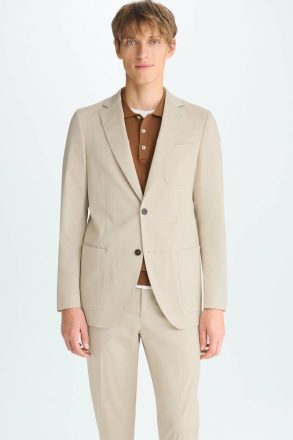 Cotton Twill Relaxed Fit Suit Jacket Purificacion Garci Suits And Blazers Stone Men