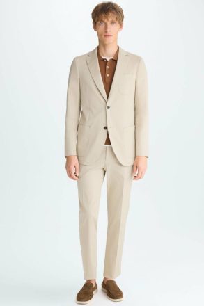 Cotton Twill Relaxed Fit Suit Jacket Purificacion Garci Suits And Blazers Stone Men - Image 5
