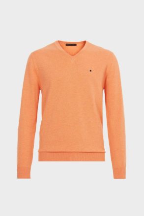 Cotton V-Neck Sweater Orange Sweatshirts Men Purificacion Garci - Image 5