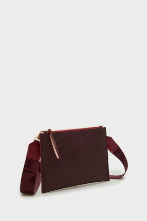Crossbody Bags Purificacion Garci Burgundy Grosgrain Tándem Crossbody Bag Women - Image 2