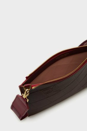 Crossbody Bags Purificacion Garci Burgundy Grosgrain Tándem Crossbody Bag Women - Image 3