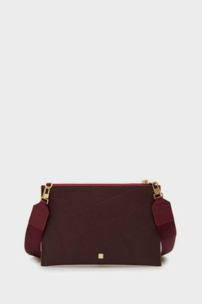 Crossbody Bags Purificacion Garci Burgundy Grosgrain Tándem Crossbody Bag Women - Image 5