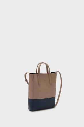 Crossbody Bags Purificacion Garci Twin Shoulder Bag Beige/Navy Women - Image 2
