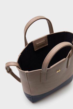 Crossbody Bags Purificacion Garci Twin Shoulder Bag Beige/Navy Women - Image 3