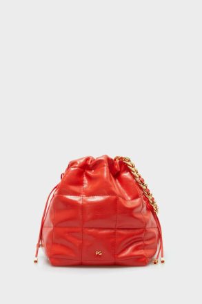 Crossbody Bags Women Purificacion Garci Homenaje Acolchado Bucket Bag Mandarine